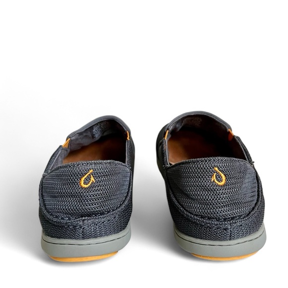 Olukai Nohea Mesh Gray Orange Slip-On Shoes Hawaii Boat Beach Men's Size US 10 - Picture 3 of 12